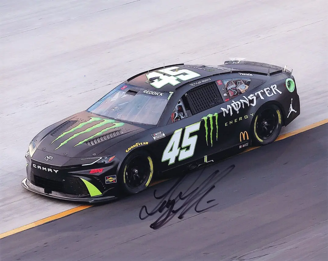 Autographed 2024 Tyler Reddick #45 Monster Toyota Car Bristol Race (23Xi Racing Team) Signed 8X10 Inch Nascar Glossy Photo With Coa 1