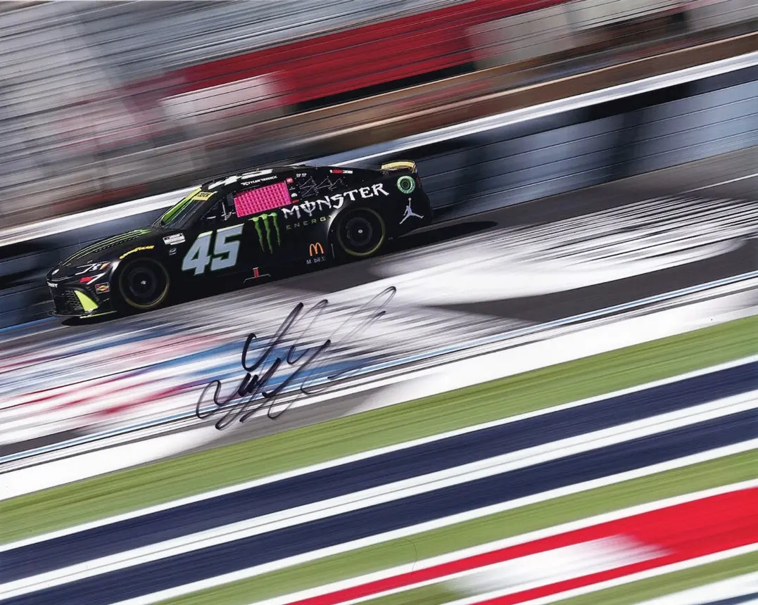 Autographed 2024 Tyler Reddick #45 Monster Toyota Car Charlotte Roval Race (23Xi Racing Team) Signed 8X10 Inch Nascar Glossy Photo With Coa 1
