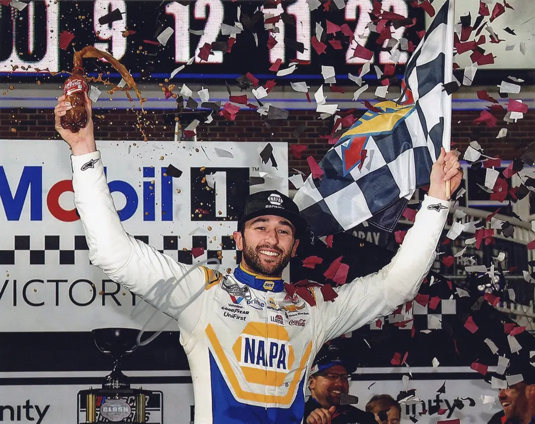 Autographed 2025 Chase Elliott #9 Napa Racing Bowman Gray Clash Race Win (Victory Lane) Signed 8X10 Inch Picture Nascar Glossy Photo With Coa 1