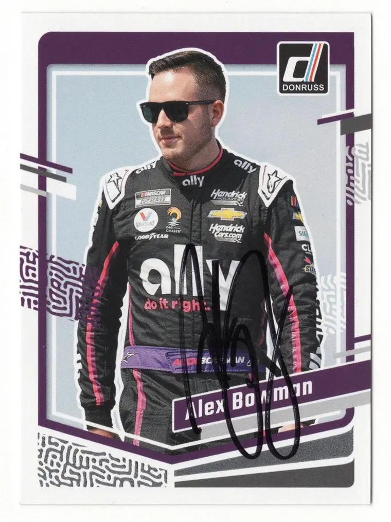Autographed Alex Bowman 2024 Donruss Racing (#48 Ally Driver) Signed Nascar Collectible Trading Card With Coa 1