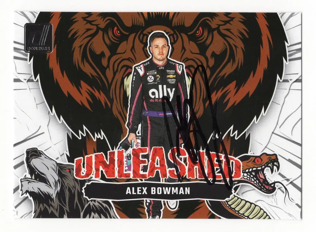 Autographed Alex Bowman 2024 Donruss Racing Unleashed (#48 Ally Team) Signed Nascar Collectible Trading Card With Coa 1