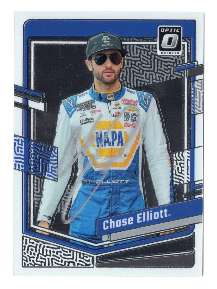 Autographed Chase Elliott 2024 Donruss Optic Racing (#9 Napa Driver) Signed Nascar Collectible Trading Card With Coa 1