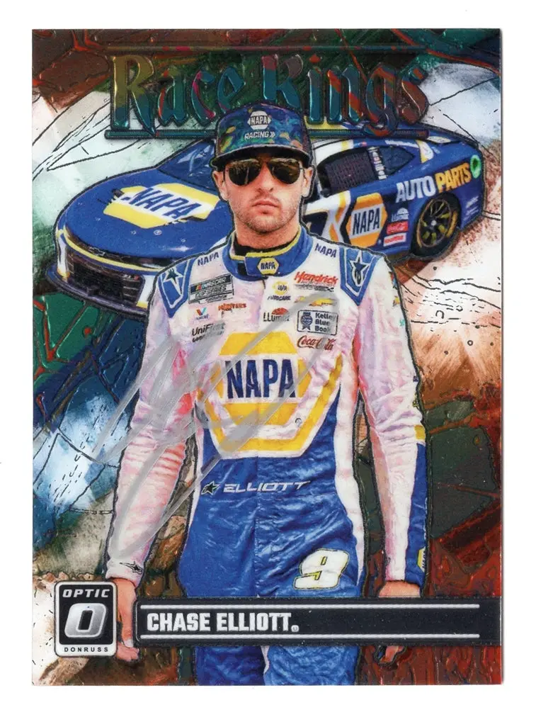 Autographed Chase Elliott 2024 Donruss Optic Racing Race Kings Signed Nascar Collectible Trading Card With Coa 1