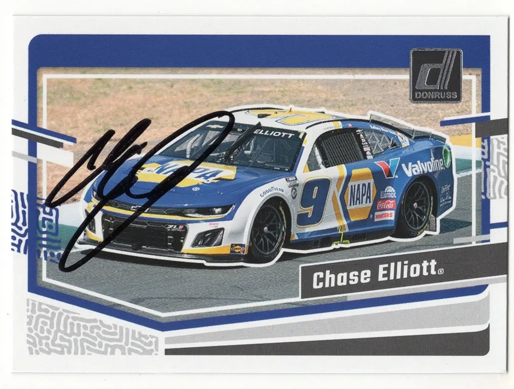 Autographed Chase Elliott 2024 Donruss Racing (#9 Napa Next Gen Car) Signed Nascar Collectible Trading Card With Coa 1