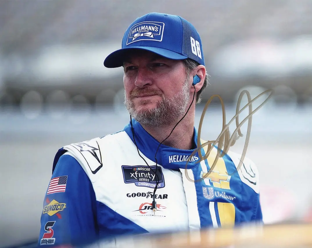 Autographed Dale Earnhardt Jr. #88 Hellmann's Racing Bristol Motor Speedway (Xfinity Series Pit Road) Signed 8X10 Inch Picture Nascar Glossy Photo With Coa 1