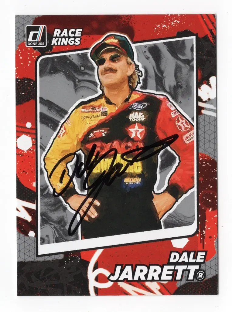 Autographed Dale Jarrett 2022 Donruss Racing Race Kings Gray Parallel Insert Signed Nascar Collectible Trading Card With Coa 1