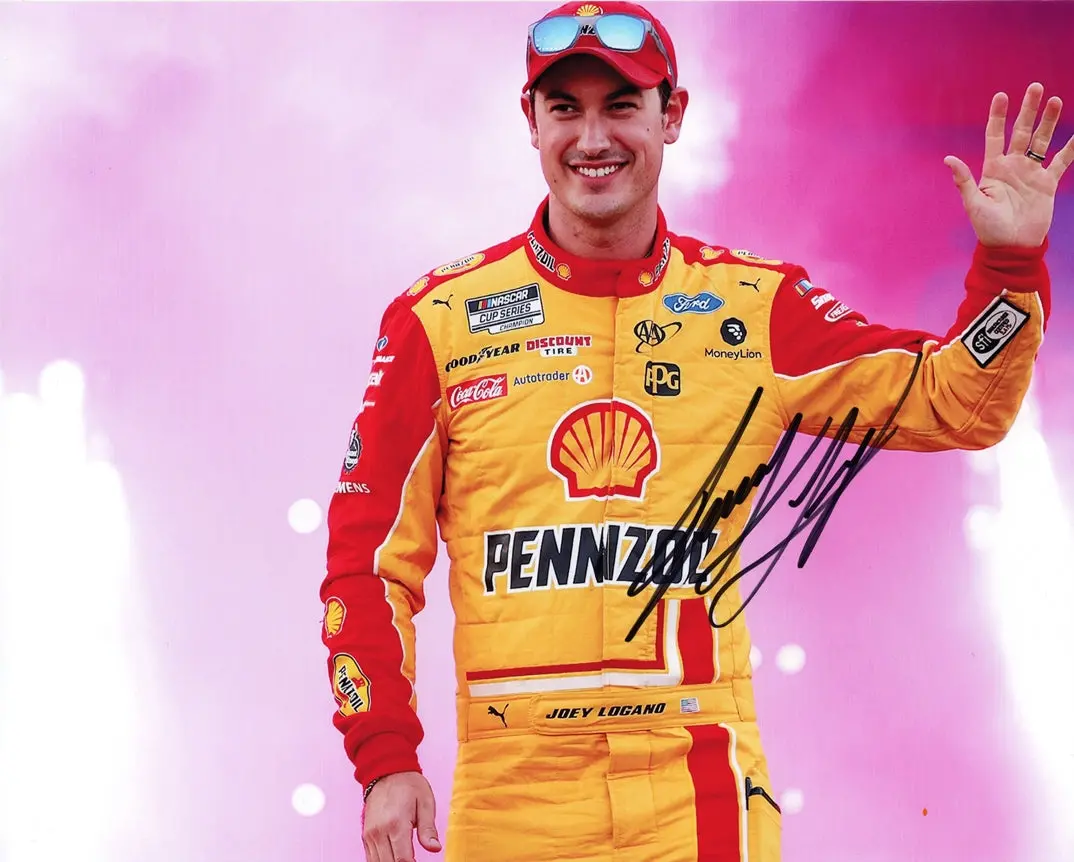 Autographed Joey Logano #22 Pennzoil Racing Driver Introductions (Team Penske) Signed 8X10 Inch Nascar Glossy Photo With Coa 1