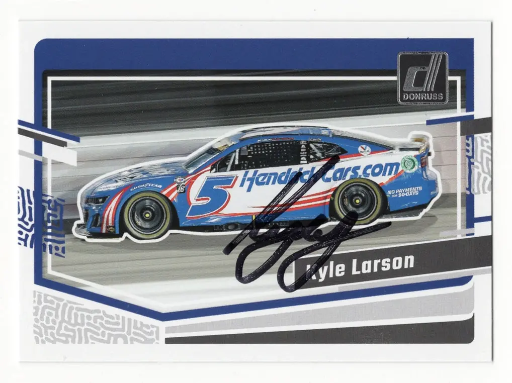 Autographed Kyle Larson 2024 Donruss Racing (#5 Hendrick Next Gen Car) Signed Nascar Collectible Trading Card With Coa 1