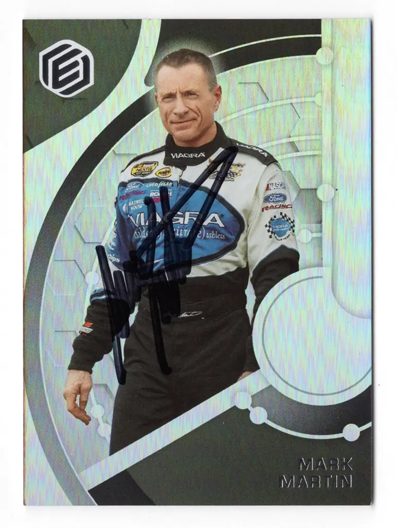 Autographed Mark Martin 2023 Panini Chronicles Racing Elements Signed Nascar Collectible Trading Card With Coa 1