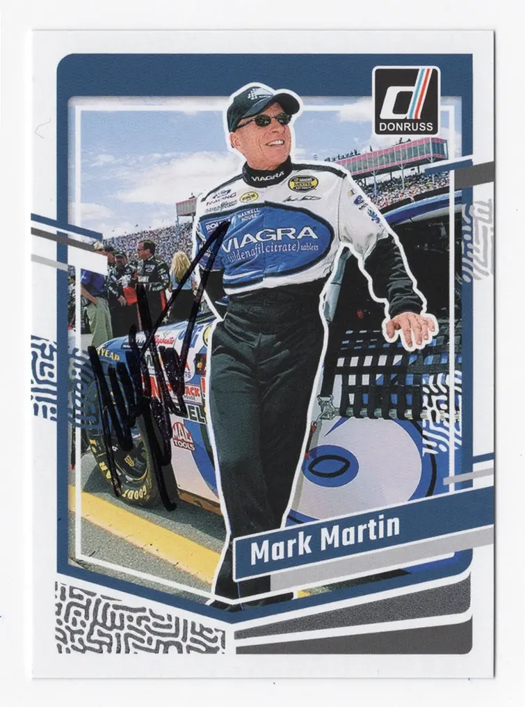 Autographed Mark Martin 2024 Donruss Racing (#6 Roush Ford Team) Signed Nascar Collectible Trading Card With Coa 1
