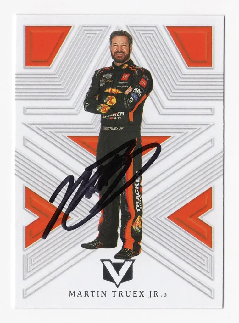 Autographed Martin Truex Jr. 2023 Panini Chronicles Racing Vertex Signed Nascar Collectible Trading Card With Coa 1