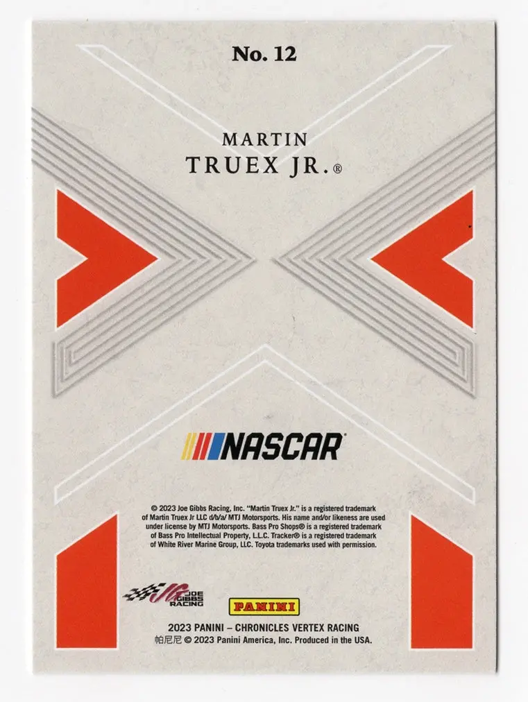Autographed Martin Truex Jr. 2023 Panini Chronicles Racing Vertex Signed Nascar Collectible Trading Card With Coa 2