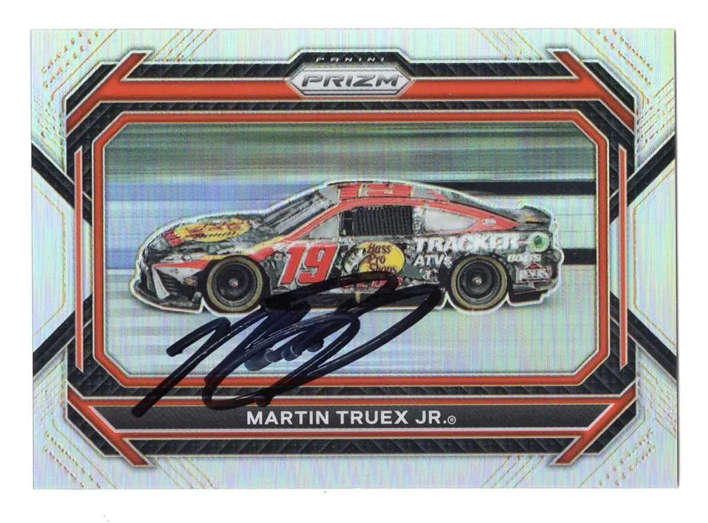 Autographed Martin Truex Jr. 2023 Panini Prizm Racing Silver Prizm Insert Signed Nascar Collectible Trading Card With Coa 1