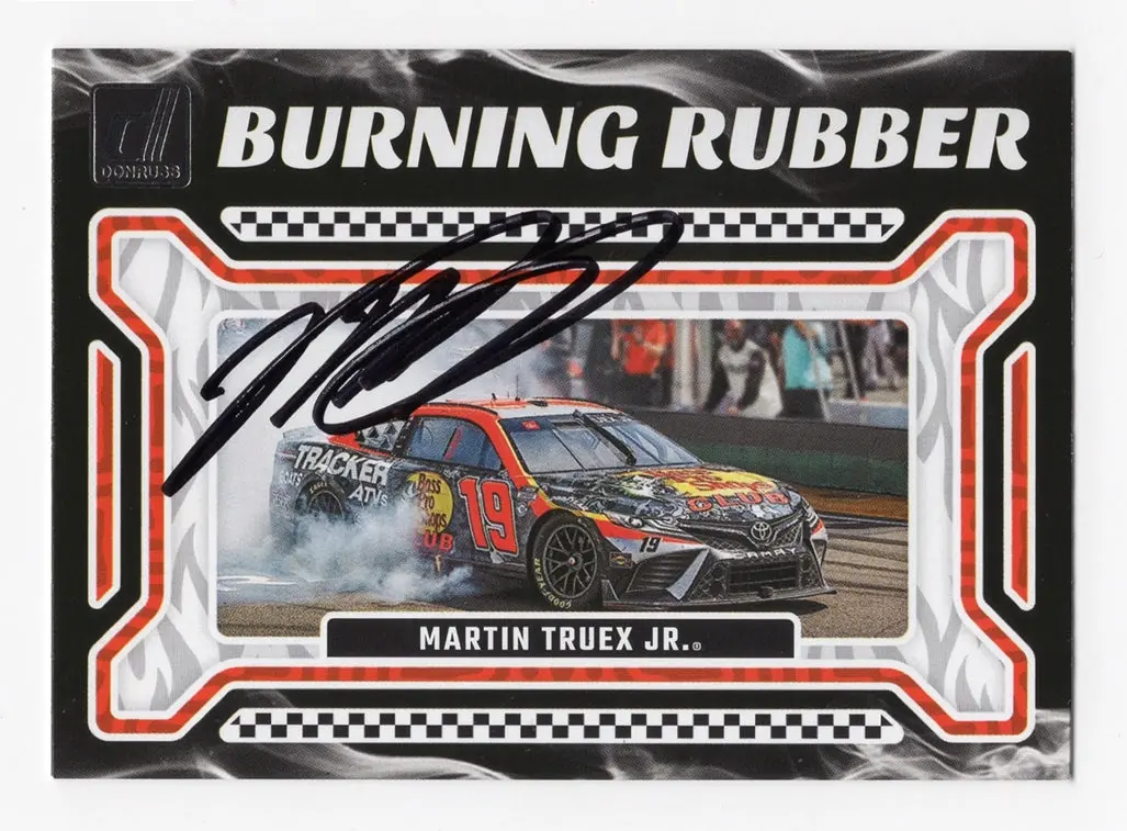 Autographed Martin Truex Jr. 2024 Donruss Racing Burning Rubber (Burnout) Final Season Signed Nascar Collectible Trading Card With Coa 1