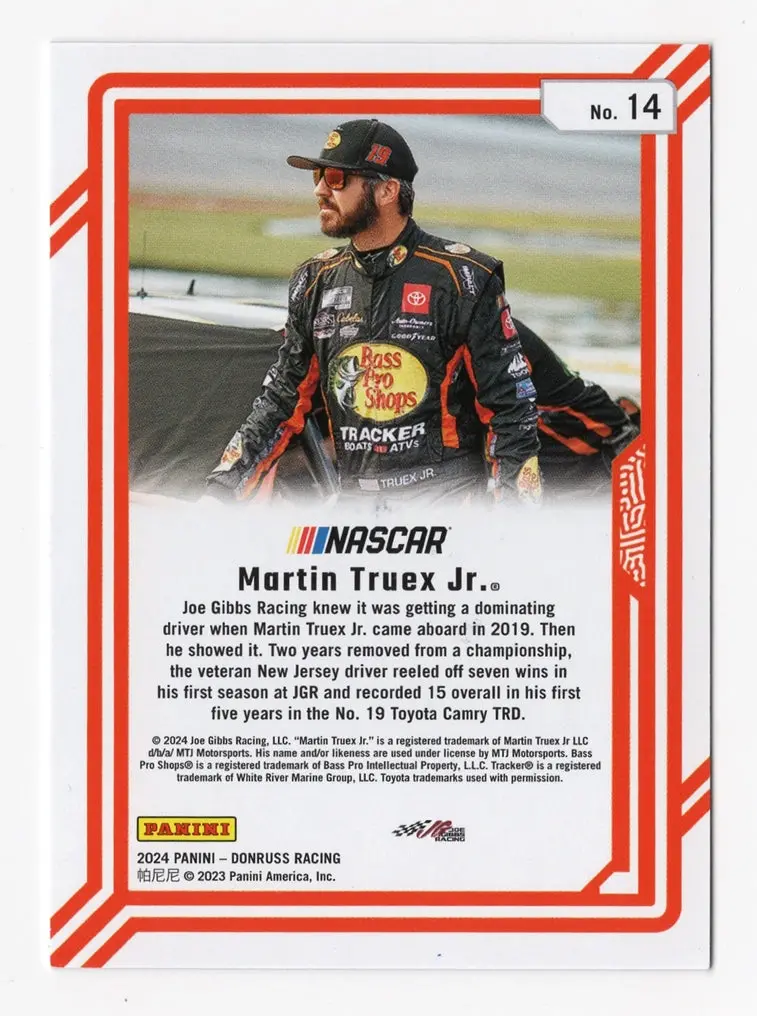 Autographed Martin Truex Jr. 2024 Donruss Racing #173/199 Dominators (Silver Parallel) Insert Signed Nascar Collectible Trading Card With Coa 2