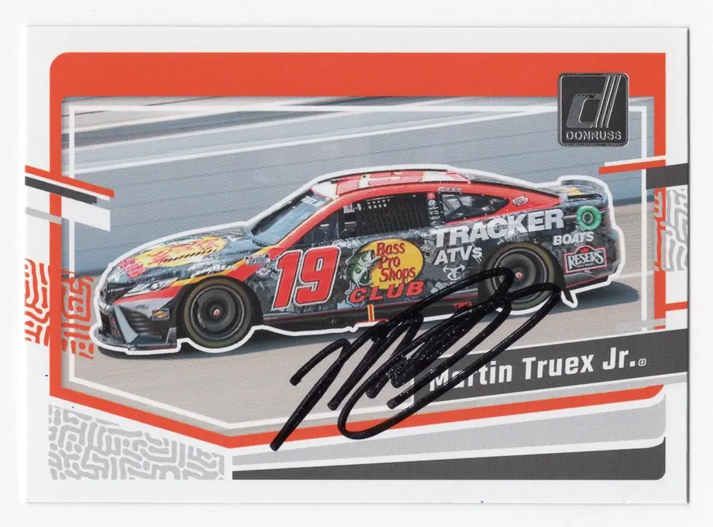 Autographed Martin Truex Jr. 2024 Donruss Racing Final Season (#19 Bass Pro Car) Signed Nascar Collectible Trading Card With Coa 1