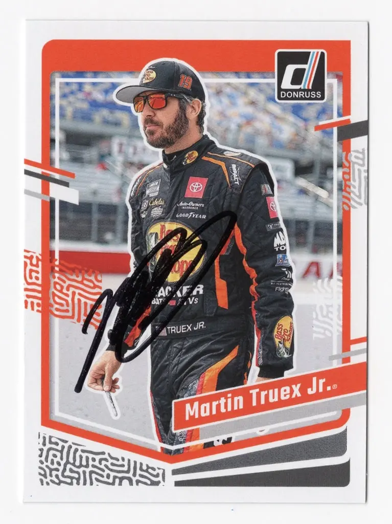 Autographed Martin Truex Jr. 2024 Donruss Racing Final Season (#19 Bass Pro Driver Signed Nascar Collectible Trading Card With Coa 1