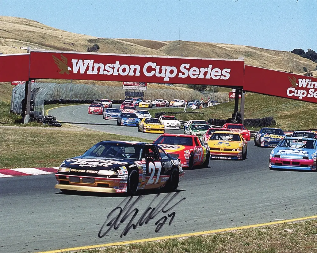 Autographed Rusty Wallace #27 Miller Genuine Draft Racing Road Course (Winston Cup Series) Vintage Signed 8X10 Inch Nascar Glossy Photo With Coa 1