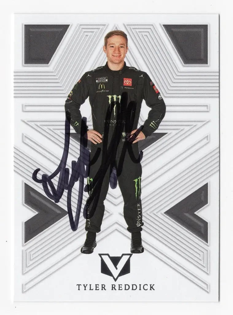 Autographed Tyler Reddick 2023 Panini Chronicles Racing Vertex Signed Nascar Collectible Trading Card With Coa 1