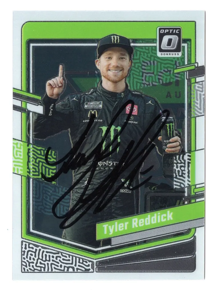 Autographed Tyler Reddick 2024 Donruss Optic Racing Cota Race Win (23Xi Team) Signed Nascar Collectible Trading Card With Coa 1