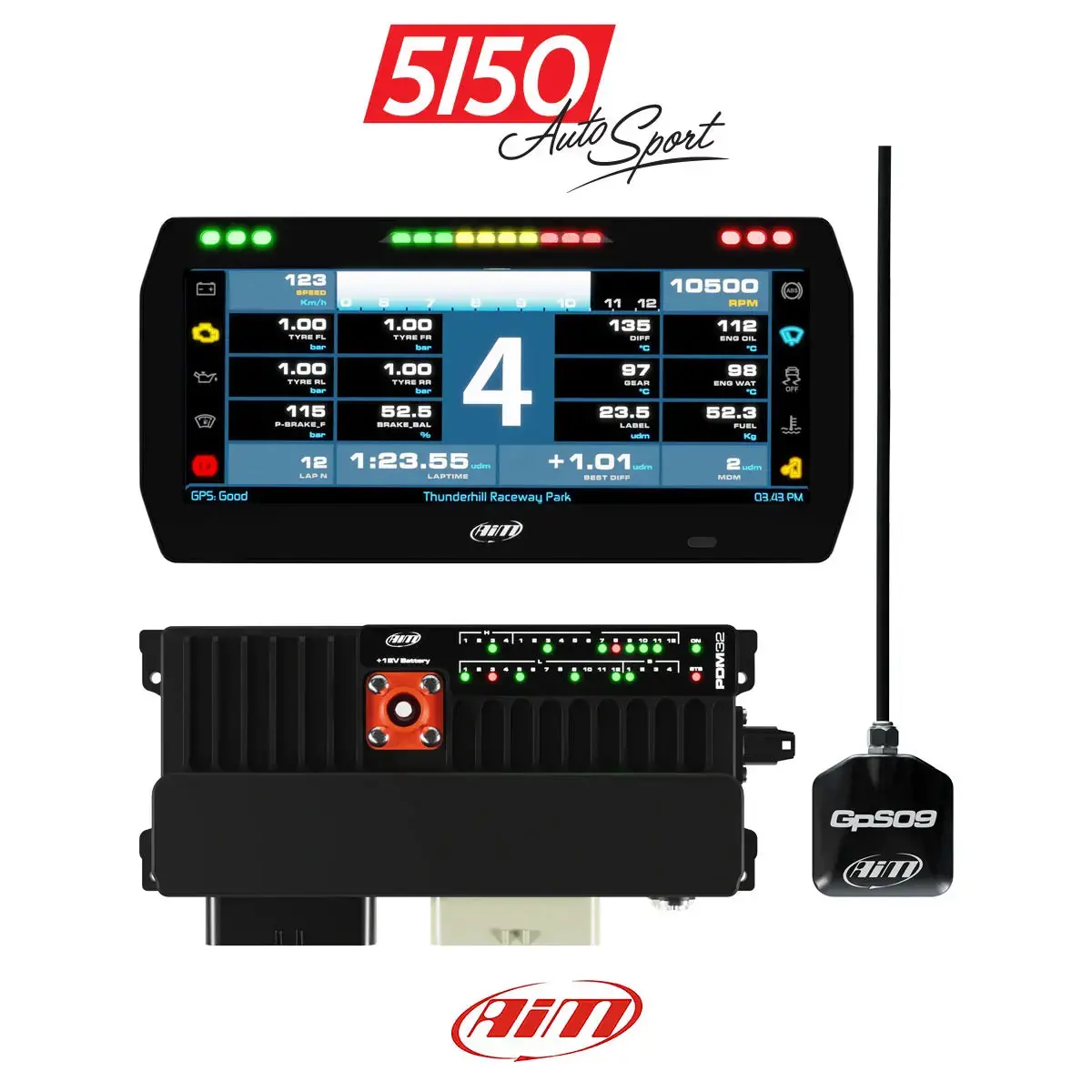Aim Sports Pdm32 With 10" Display Gps Data Logging Kit - Race Edition 1