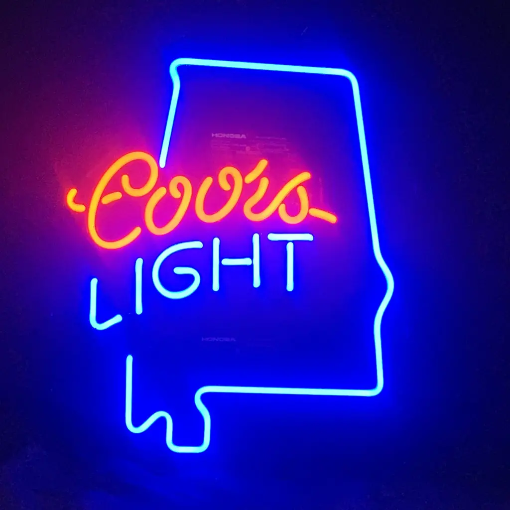 Coors Light With Alabama Maps Neon Light Sign 1