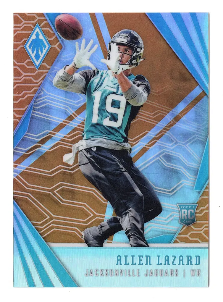 Allen Lazard 2018 Panini Phoenix Football Orange Rookie Refractor Parallel Insert Rc Trading Card #70/99 (Only 99 Made) 1