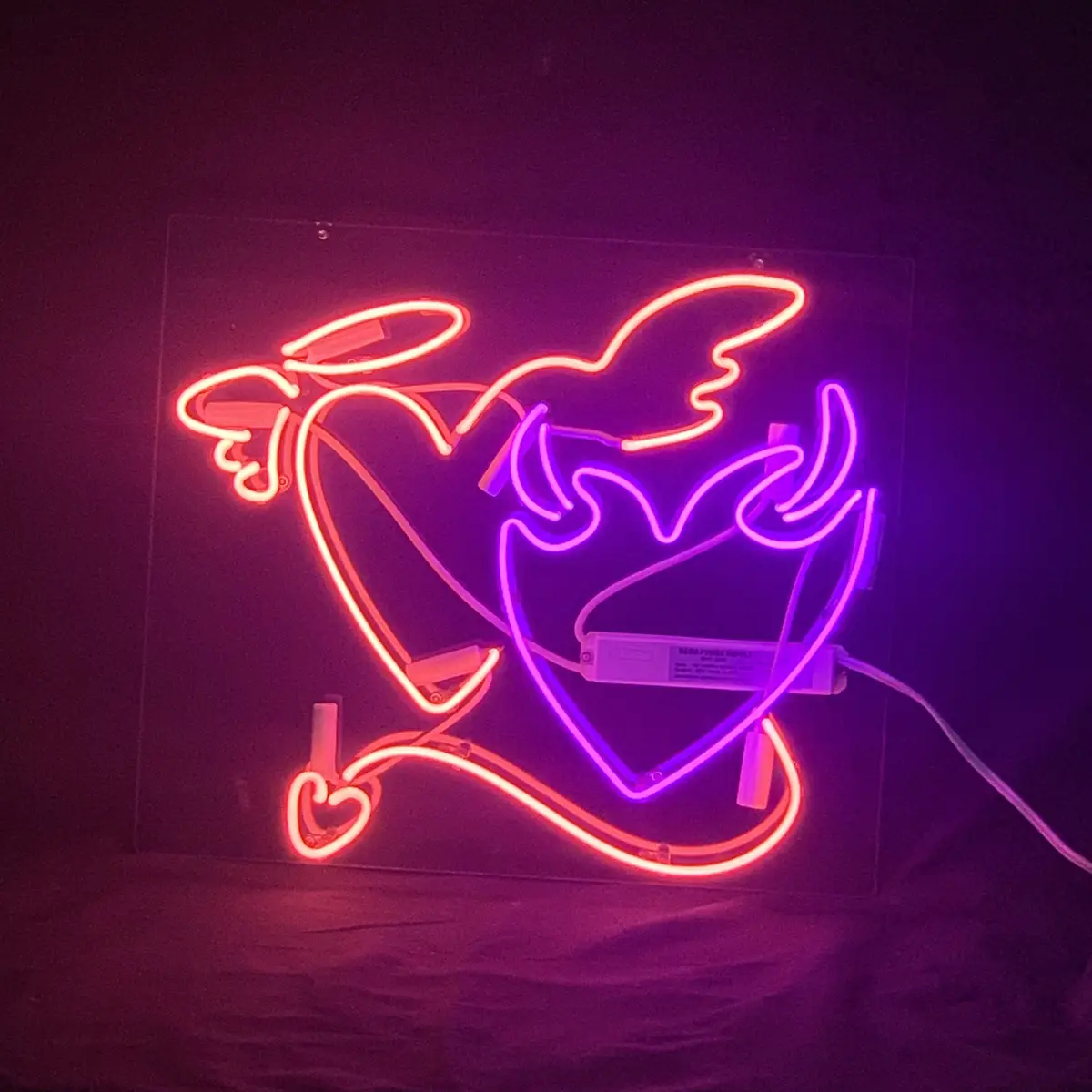 Angels& Demons Heart Neon Signs 1
