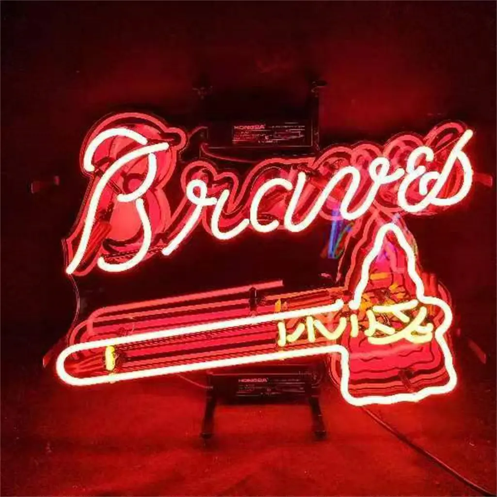 Atlanta Braves Baseball Logo Neon Signs Light 1