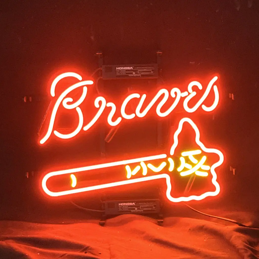 Atlanta Braves Baseball Logo Neon Signs Light 1