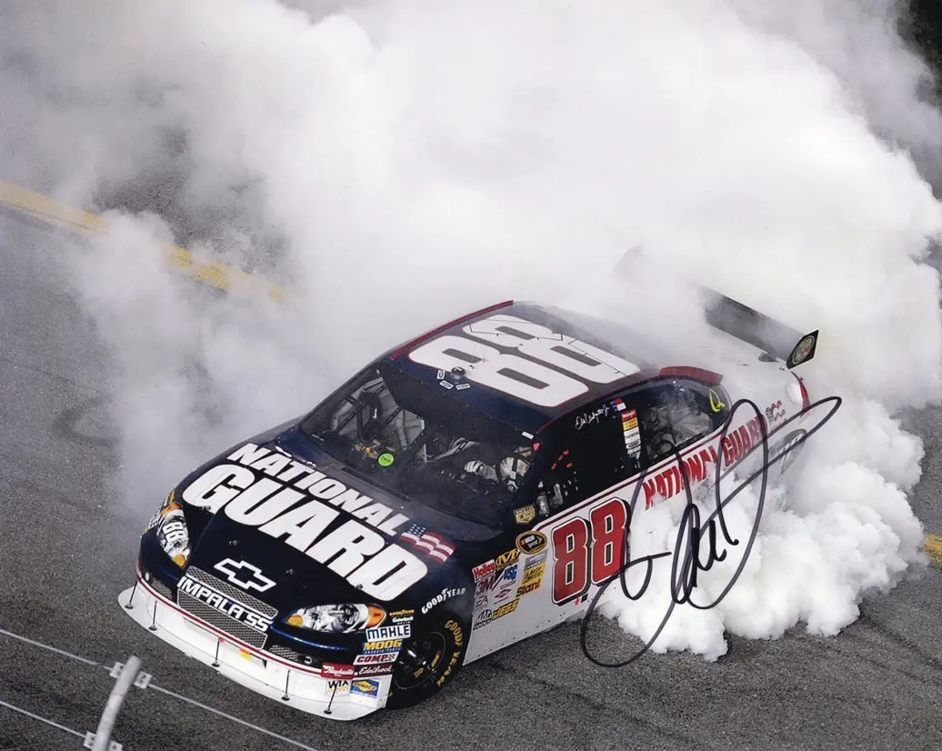 Autographed 2008 Dale Earnhardt Jr. #88  National Guard - Bud Shootout Daytona Race Win Burnout Signed 8X10 Inch Picture Nascar Glossy Photo With Coa 1
