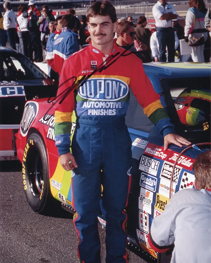 Autographed 1993 Jeff Gordon #24 Dupont Racing - Rookie Season (Lumina Pit Road) Signed 8X10 Inch Picture Nascar Glossy Photo With Coa 1