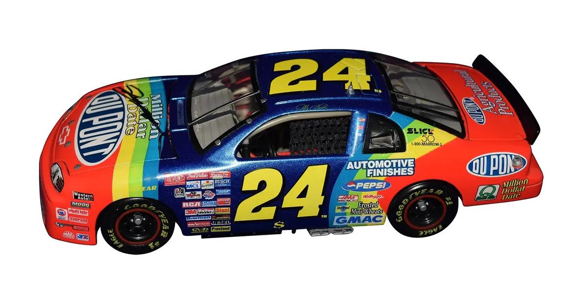 Autographed 1997 Jeff Gordon #24 Dupont Racing - Million Dollar Date (Vintage) Rcca Elite Signed Action 1/24 Scale Nascar Diecast Car With Coa 2