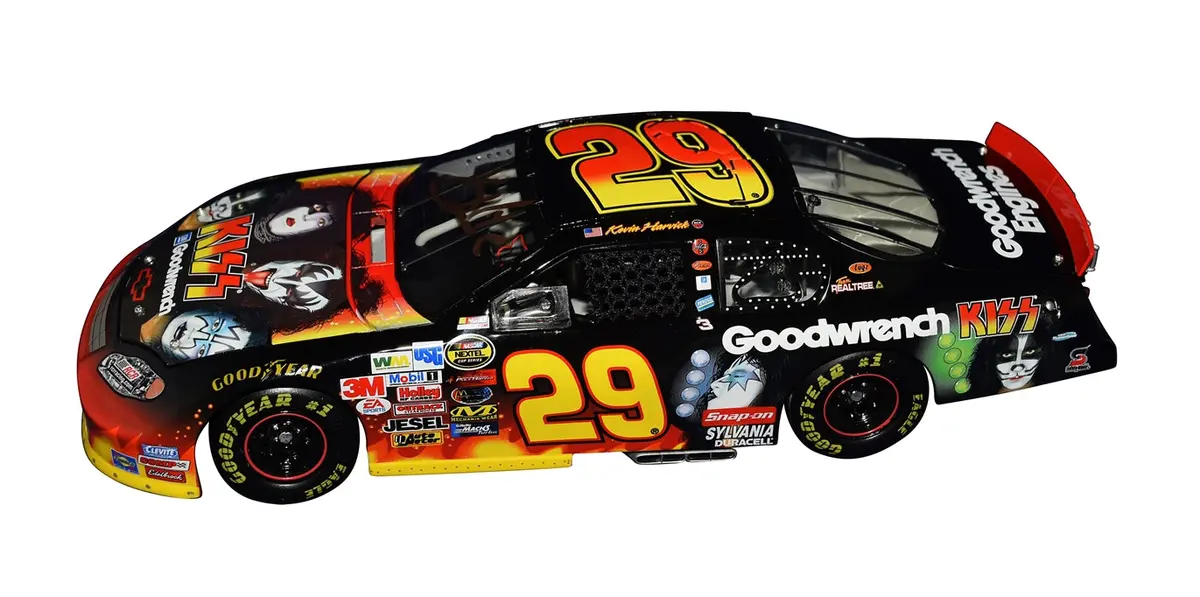 Autographed 2004 Kevin Harvick #29 Chevy Rock N Roll 400 - Kiss Car Rcca Elite Signed 1/24 Scale Nascar Diecast With Coa (#0785 Of Only 1,500 Produced) 2