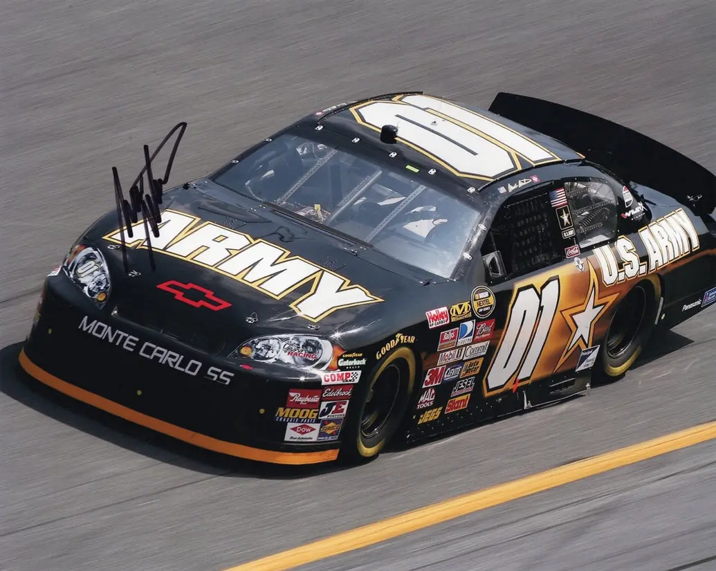 Autographed 2007 Mark Martin #01 U.S. Army Racing (Daytona 500 Car) Signed 8X10 Inch Nascar Glossy Photo With Coa 1