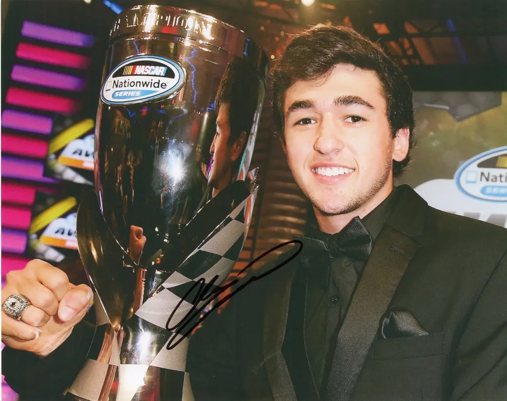 Autographed 2014 Chase Elliott #9 Nascar Awards Banquet - Nationwide Series Champion (Ring & Trophy) Signed 8X10 Inch Picture Nascar Glossy Photo With Coa 1