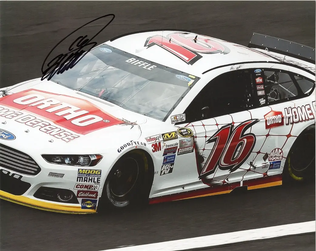Autographed 2015 Greg Biffle #16 Roush-Fenway Racing (Home Defense Car) Signed 8X10 Inch Picture Nascar Glossy Photo With Coa 1