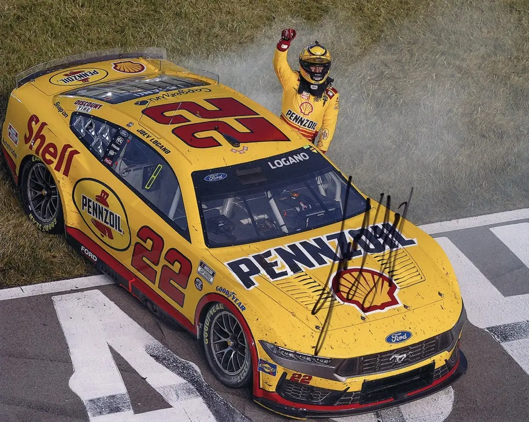 Autographed 2024 Joey Logano #22 Pennzoil Racing - Nascar Champion (Victory Celebration) Signed 8X10 Inch Picture Nascar Glossy Photo With Coa 1