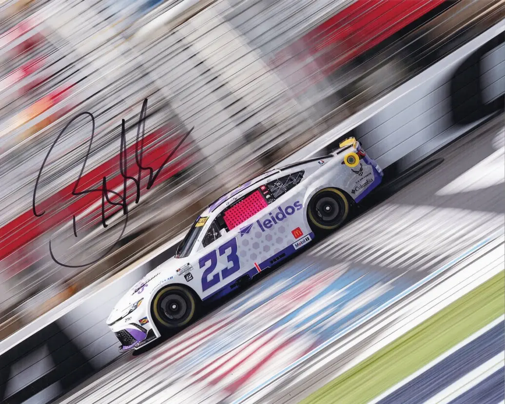 Autographed 2025 Bubba Wallace #23 Leidos Racing - Charlotte Roval Car (23Xi Team) Signed 8X10 Inch Picture Nascar Glossy Photo With Coa 1