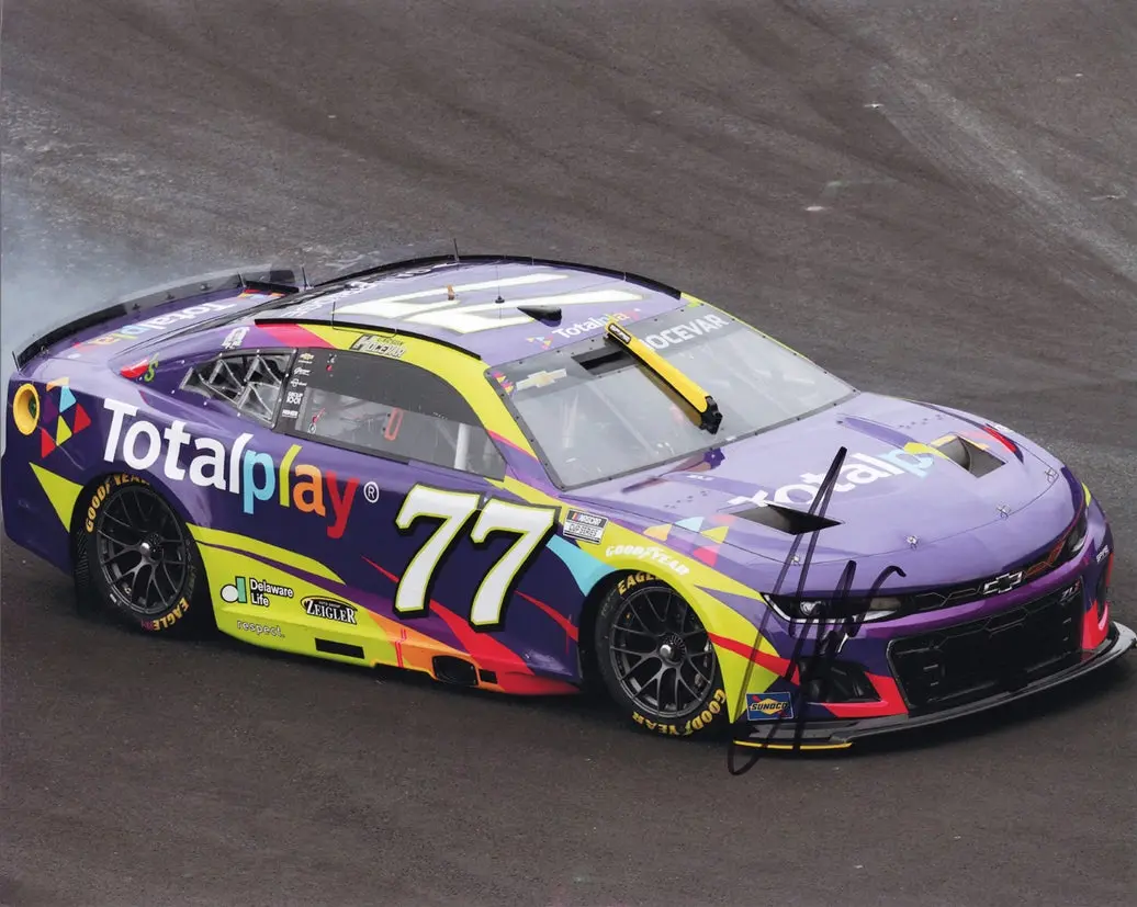 Autographed 2025 Carson Hocevar #77 Totalplay Racing - Mexico City Race (Rookie) Signed 8X10 Inch Picture Nascar Glossy Photo With Coa 1