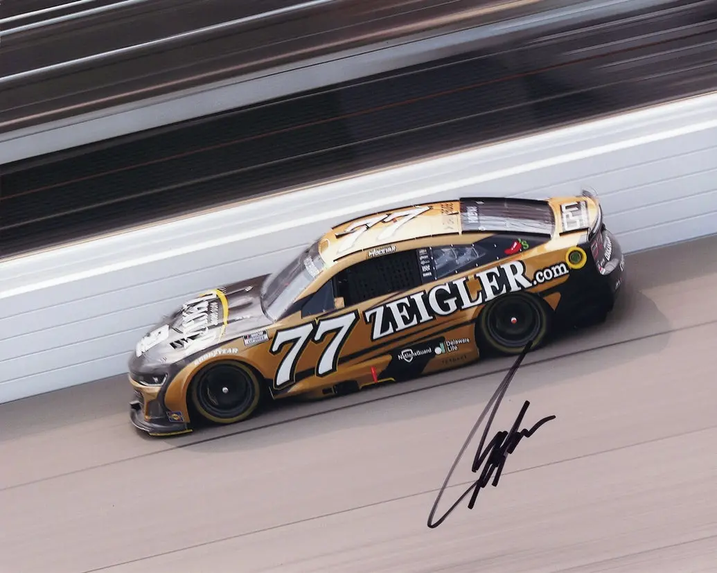 Autographed 2025 Carson Hocevar #77 Ziegler Racing - Indy Brickyard Car (Spire Motorsports) Signed 8X10 Inch Picture Nascar Glossy Photo With Coa 1