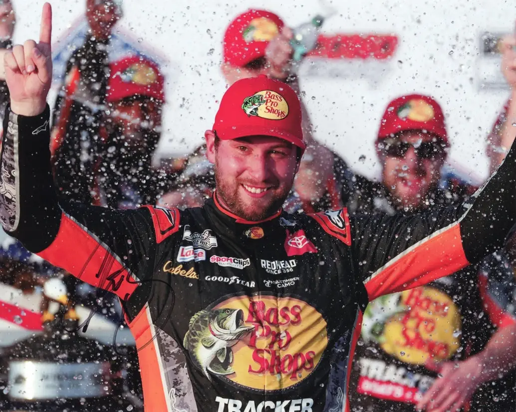 Autographed 2025 Chase Briscoe #19 Bass Pro Shops Racing - Pocono Race Win (Victory Lane) Signed 8X10 Inch Picture Nascar Glossy Photo With Coa 1