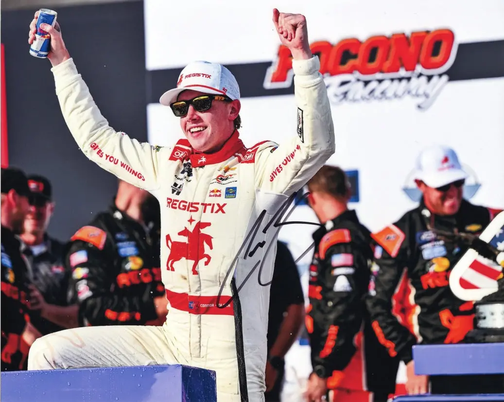 Autographed 2025 Connor Zilisch #88 Registix Racing - Pocono Race Win (Dale Jr. Crew Chief) Signed 8X10 Inch Picture Nascar Glossy Photo With Coa 1