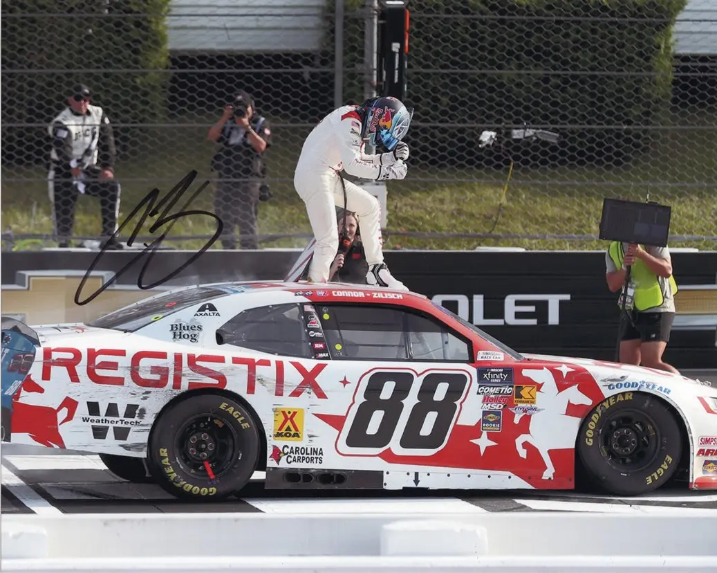 Autographed 2025 Connor Zilisch #88 Registix Racing - Pocono Win (Dale Jr. Crew Chief Race) Signed 8X10 Inch Picture Nascar Glossy Photo With Coa 1