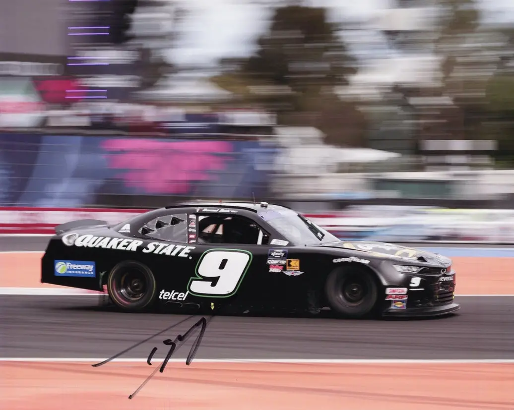 Autographed 2025 Daniel Suarez #9 Quaker State - Mexico City Race Win (Xfinity Series) Signed 8X10 Inch Picture Nascar Glossy Photo With Coa 1