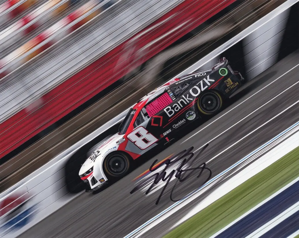 Autographed 2025 Kyle Busch #8 Bank Ozk Racing - Charlotte Roval Race (Rcr Team) Signed 8X10 Inch Picture Nascar Glossy Photo With Coa 1