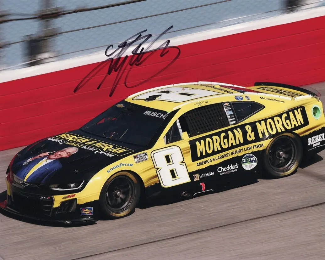 Autographed 2025 Kyle Busch #8 Morgan & Morgan Racing - Darlington Race (Southern 500) Signed 8X10 Inch Picture Nascar Glossy Photo With Coa 1