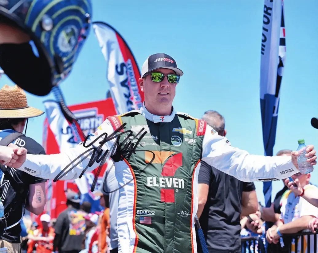 Autographed 2025 Kyle Busch #8 Texas Motor Speedway (7 Eleven Racing Team) Driver Introductions Signed 8X10 Inch Picture Nascar Glossy Photo With Coa 1