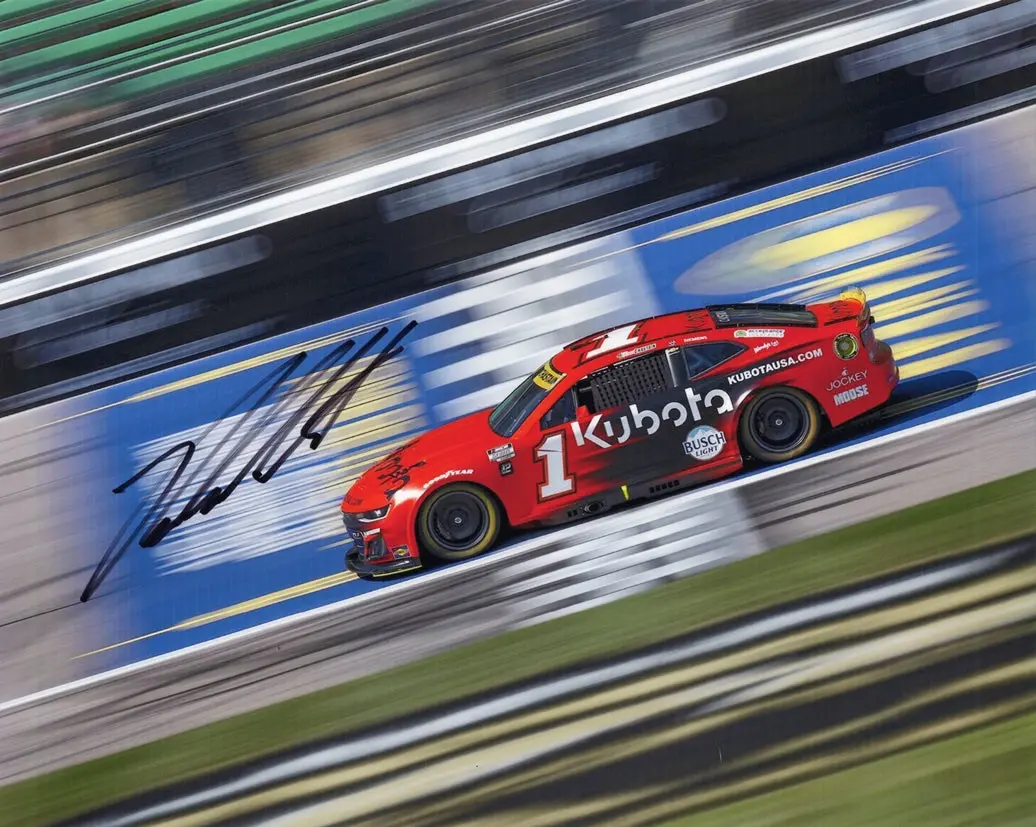 Autographed 2025 Ross Chastain #1 Kubota Racing (Trackhouse Team) Signed 8X10 Inch Picture Nascar Glossy Photo With Coa 1