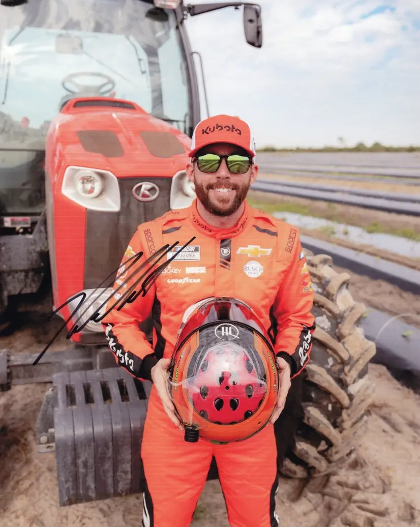 Autographed 2025 Ross Chastain #1 Kubota Tractors - Watermelon Patch (Trackhouse Team) Signed 8X10 Inch Picture Nascar Glossy Photo With Coa 1